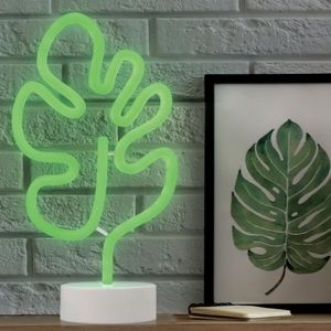 Neon Leaf Tabletop Lamp